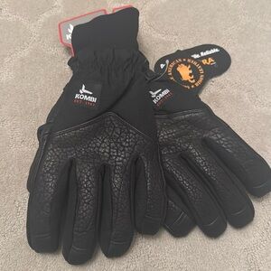 NWT Kombi Dauntless Bison Leather Kordura Fabric Insulated Men’s Gloves Sz L